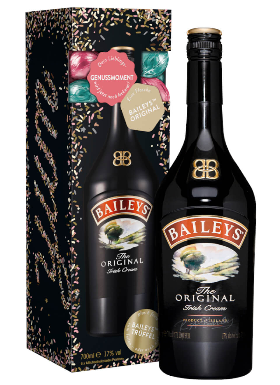 Baileys 0,7 L mit Trüffel Pralinen