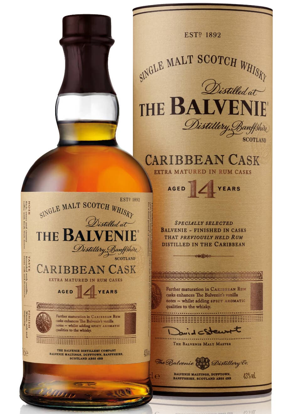 Balvenie 14 Years Caribbean Cask Single Malt Scotch Whisky 0,7 L