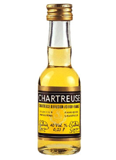 Chartreuse Jaune Gelb Kräuterlikör Mini 0,03 L