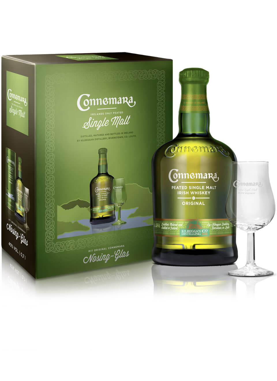 Connemara Irish Whiskey mit Nosing-Glas 0,7 L