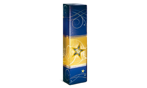 Geschenkkarton Sternenzauber Blau Metallic 1er