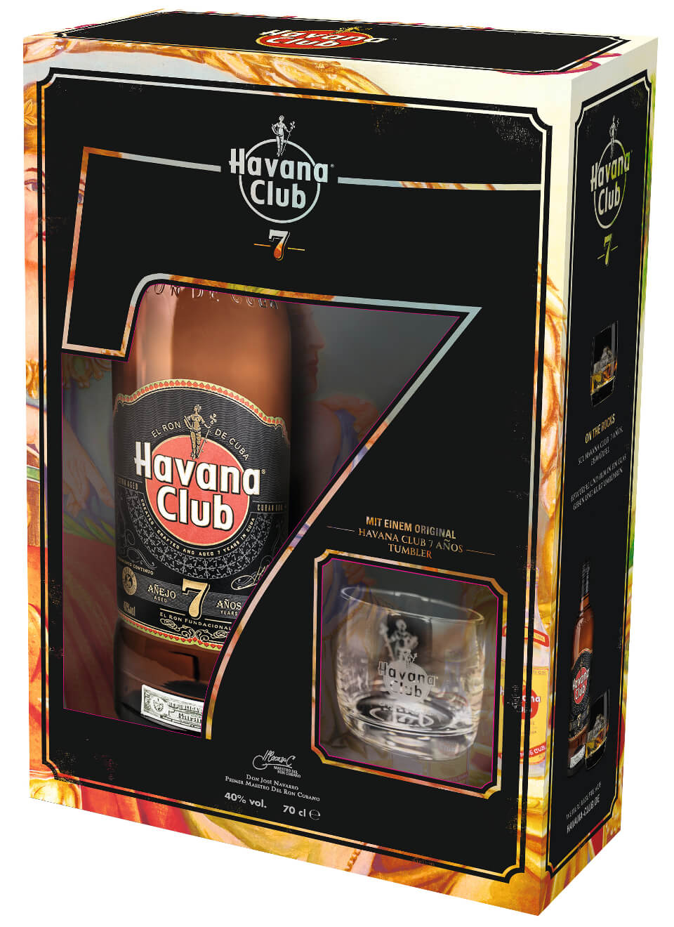 Geschenkset Havana Club 7 Anos Rum mit Glas 0,7 L