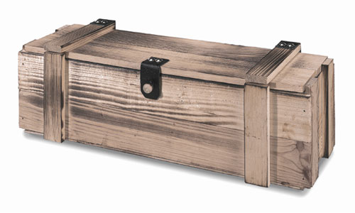 Holzkiste geflammt klein