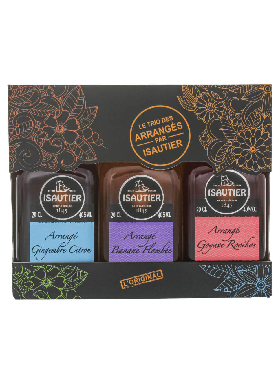 Isautier Arrange Rum Likör Miniaturen 0,6 L Geschenkset