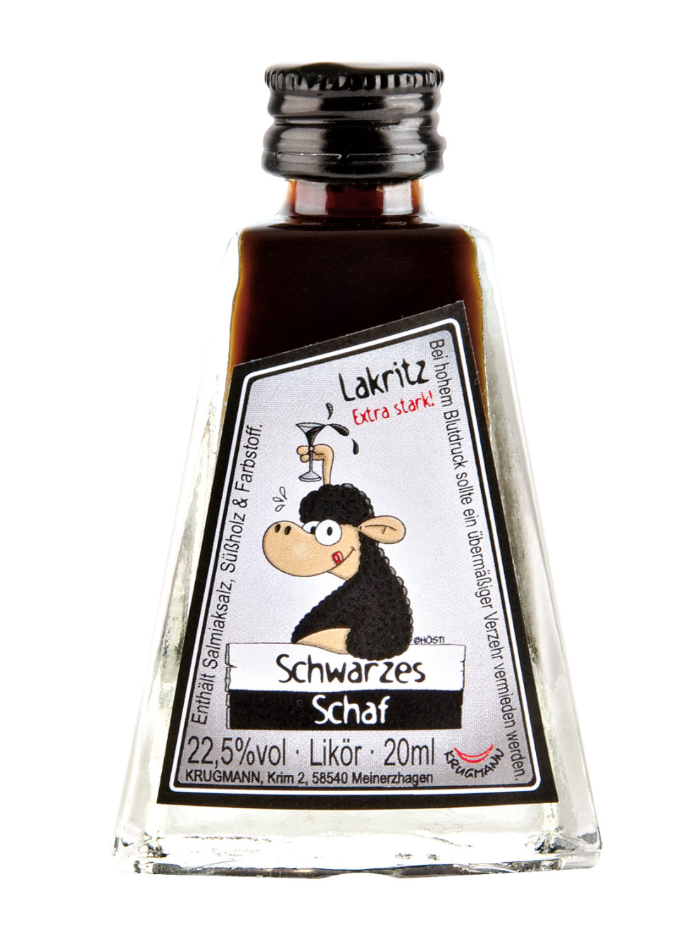 Krugmann Schwarzes Schaf Lakritz Miniatur Likör 0,02 L
