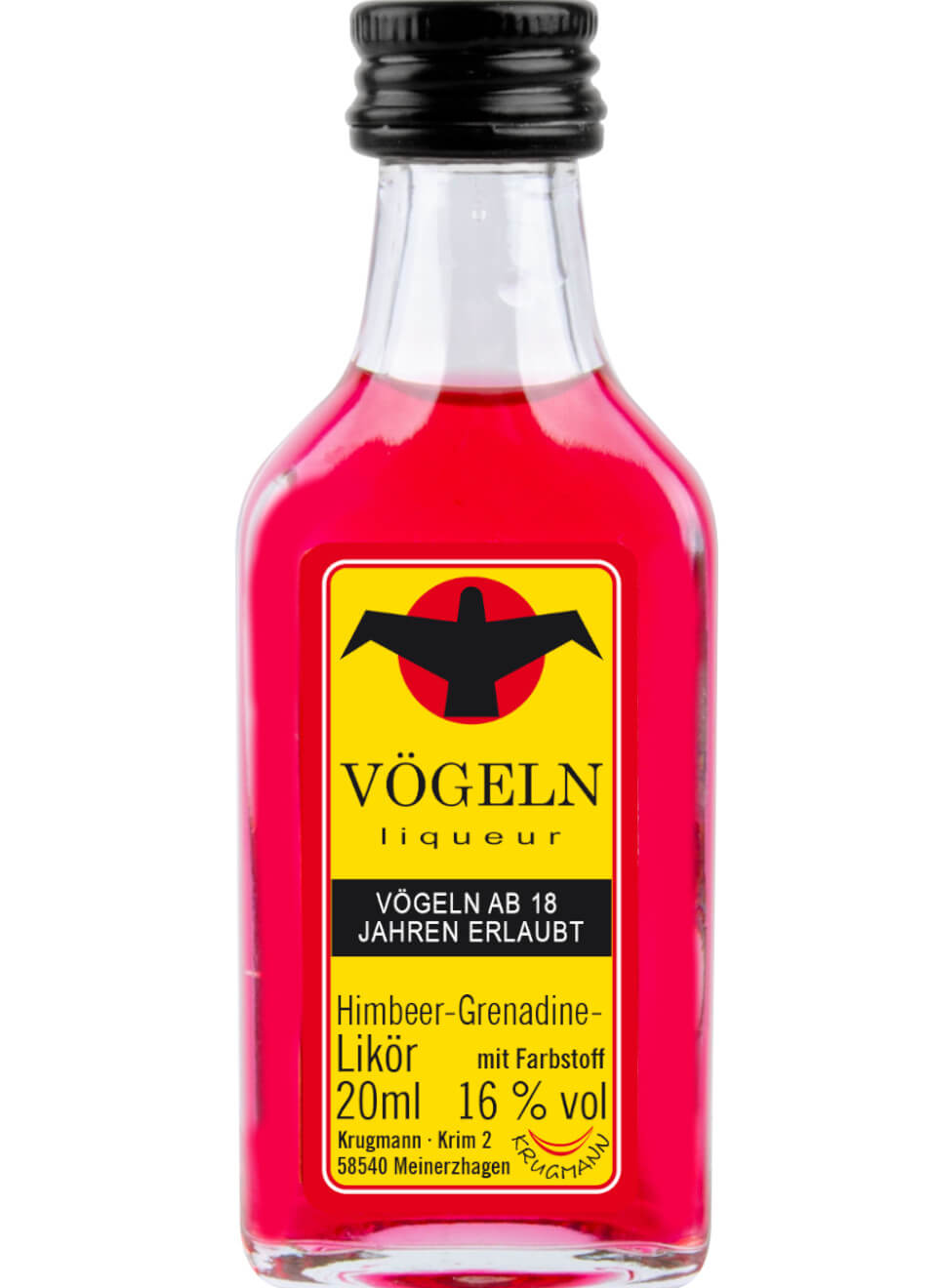 Krugmann Vögeln Likör Miniatur 0,02 L