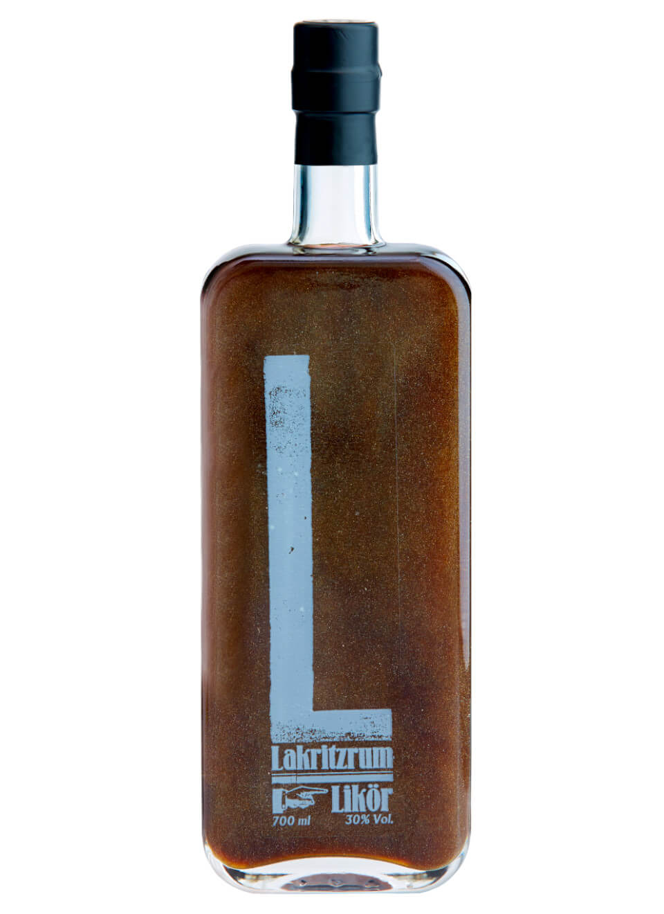 Lakritzrum Likör mit Glitzer 0,7 L