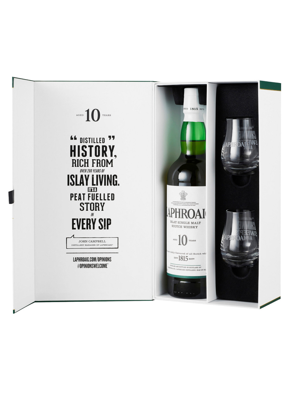 Laphroaig 10 Years 0,7 L mit 2 Gläsern