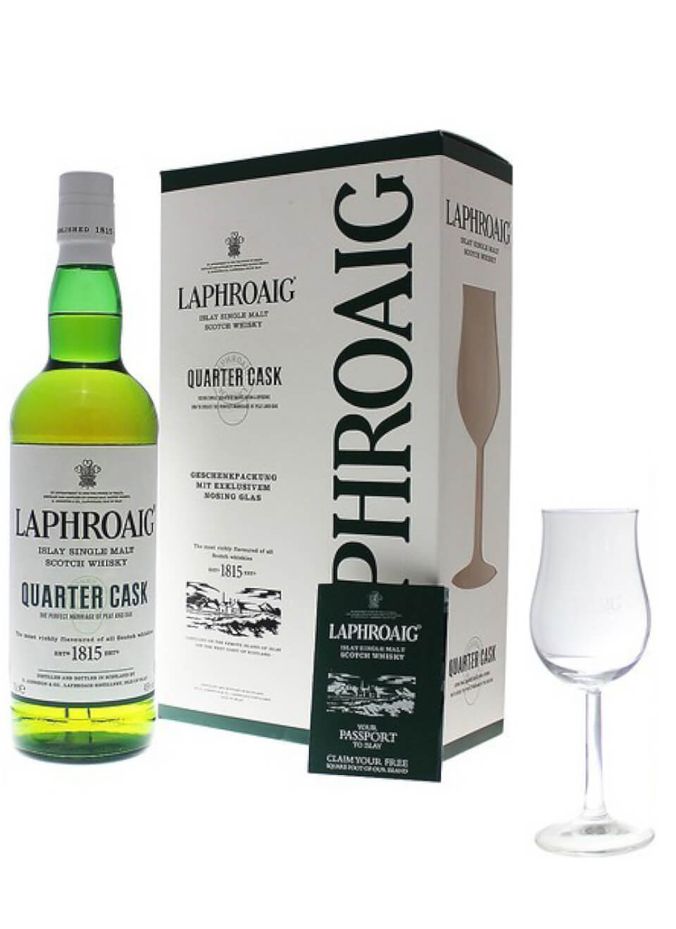 Laphroaig Quarter Cask Islay Whisky GP mit Glas 0,7 L