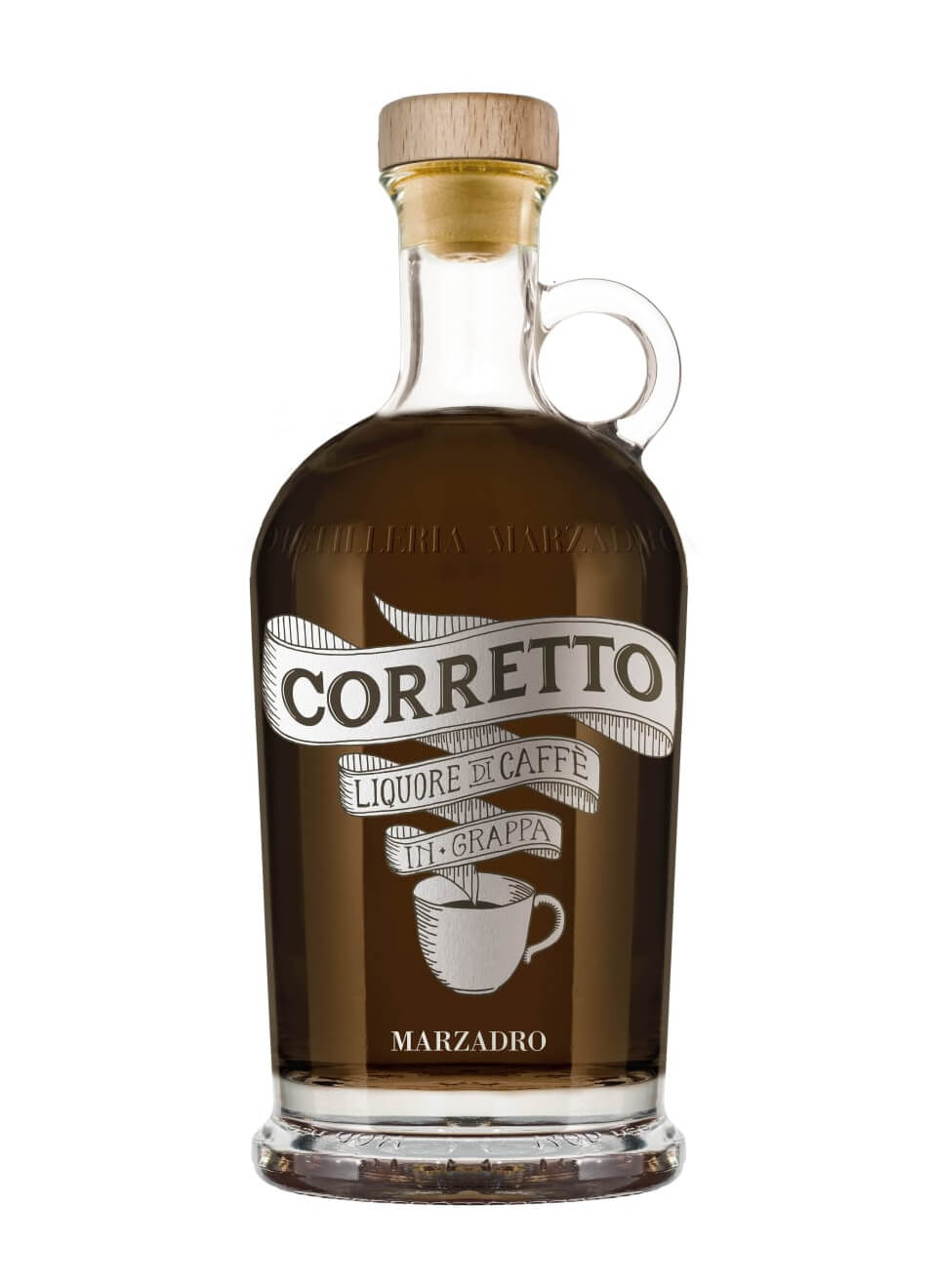 Marzadro Corretto Kaffeelikör mit Grappa 0,7 L