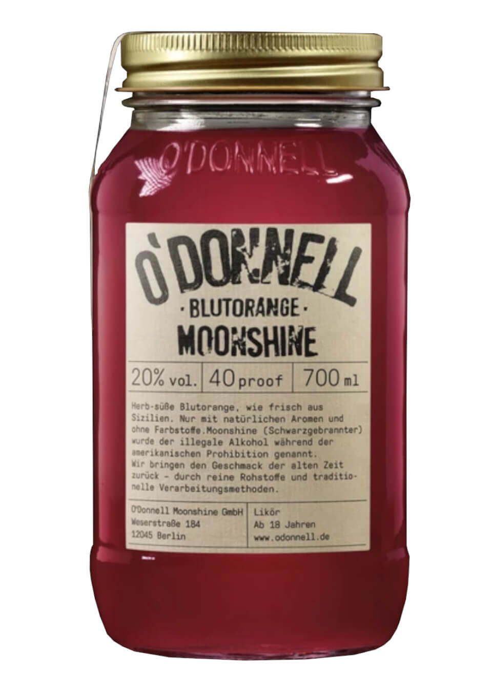 O'Donnell Moonshine Blutorange Likör 0,7 L
