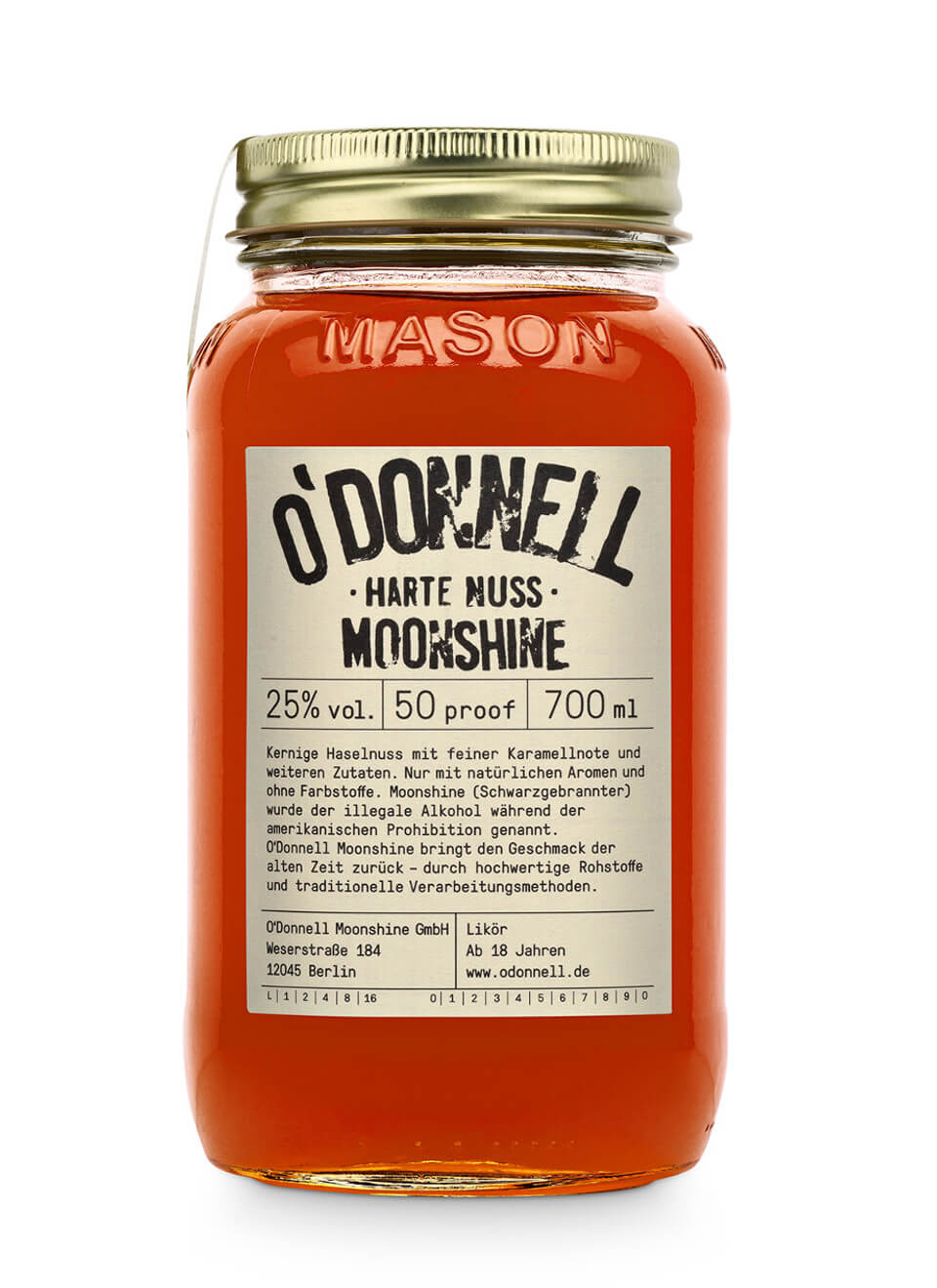 O'Donnell Moonshine Harte Nuss Likör 0,7 L