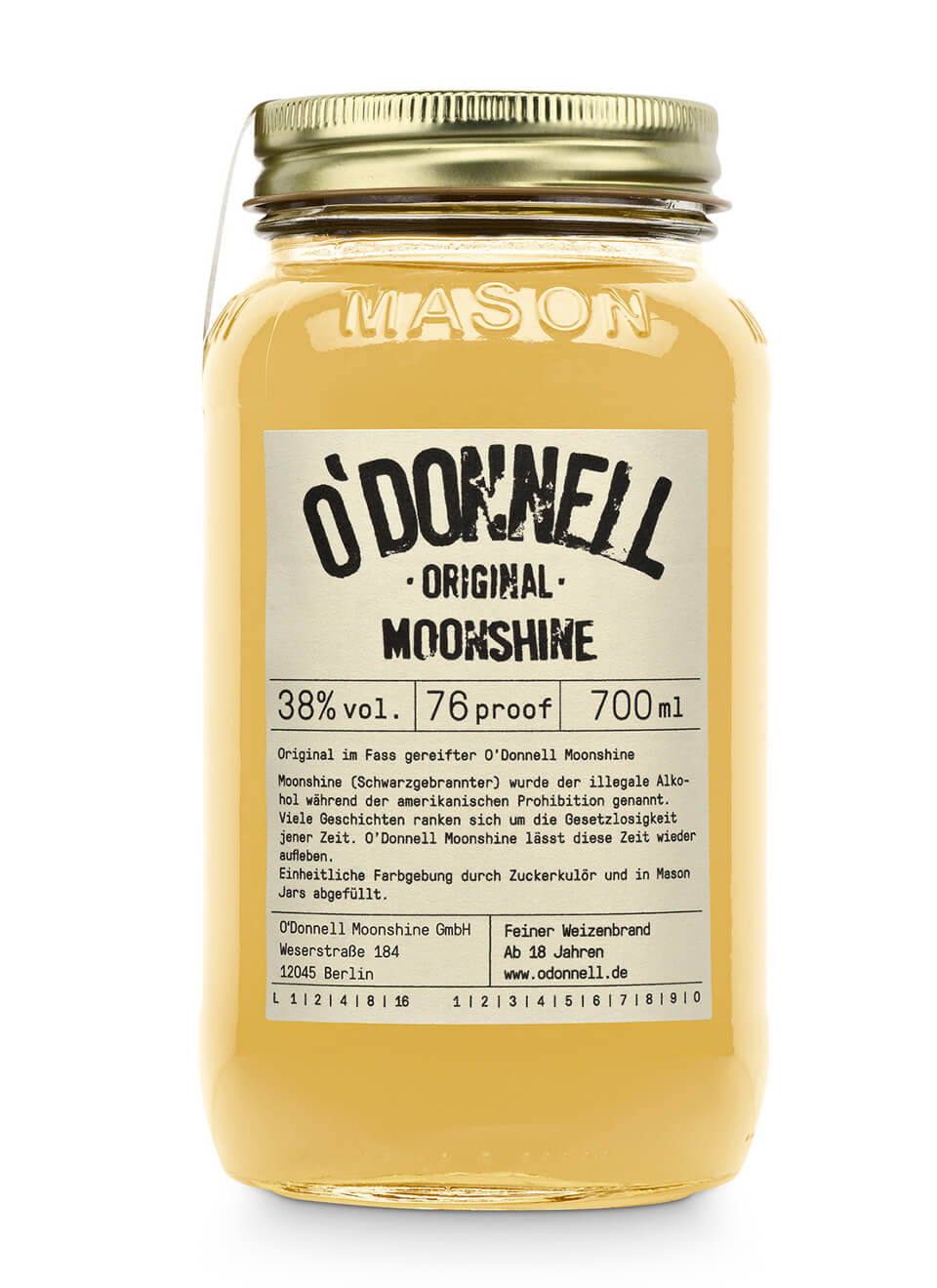 O'Donnell Moonshine Original Kornbrand 0,7 L