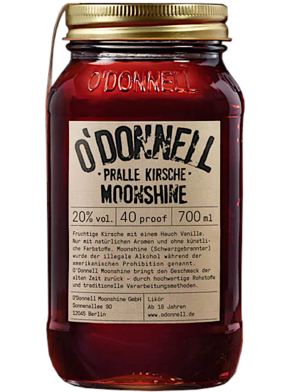 O'Donnell Moonshine Pralle Kirsche Likör 0,7 L