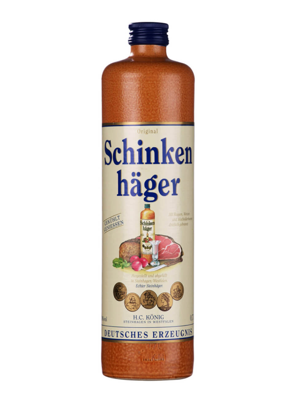 Original Schinkenhäger Wacholder Schnaps im Tonkrug 0,7 L