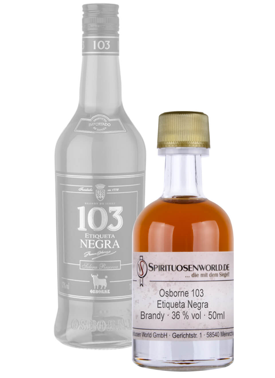 Osborne 103 Etiqueta Negra Brandy Tastingminiatur 0,05 L