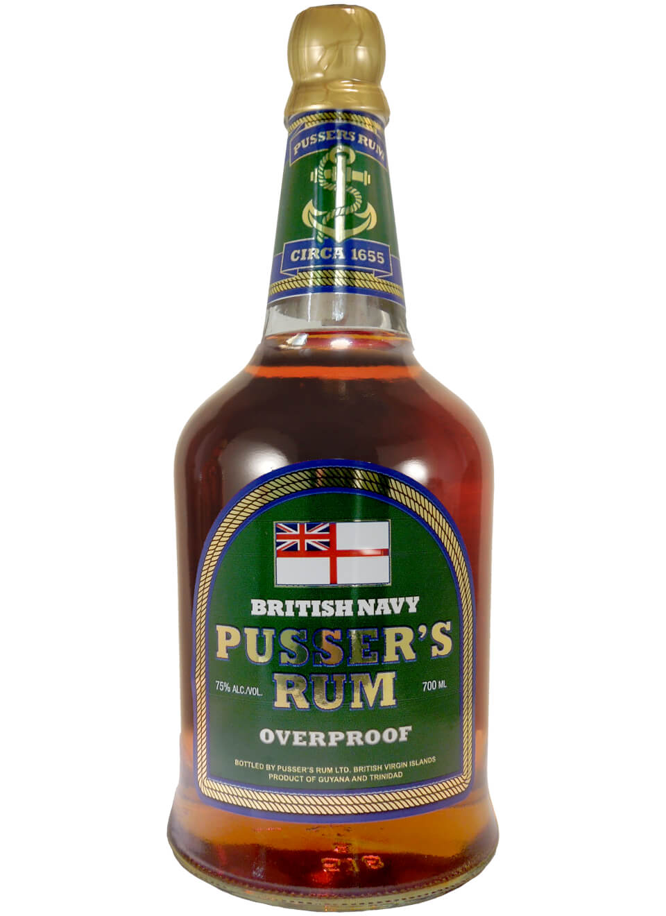Pussers British Navy Rum Green Label Select 151 0,7 L