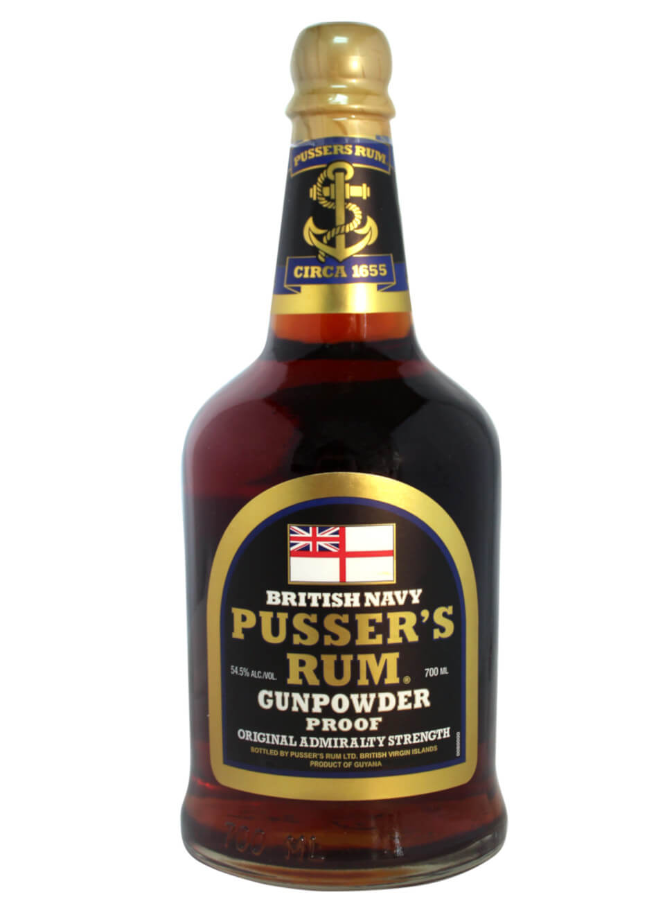 Pussers Gunpowder Proof Black Label Rum 0,7 L